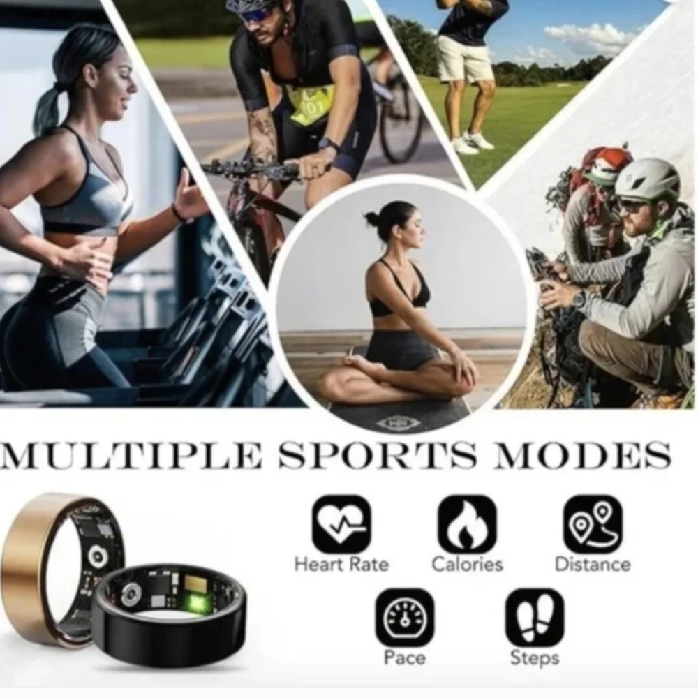 Smart Ring - Rose Gold, Black & Silver Wearable